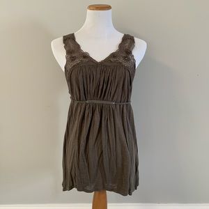 Free People Brown Babydoll Tank - M - EUC